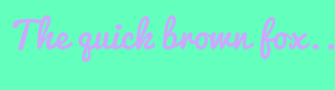 Image with Font Color CBA9FF and Background Color 63FFBD